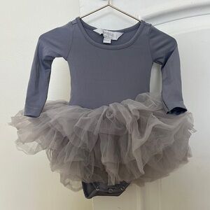 iloveplum purple grey long sleeved tutu 6-12m